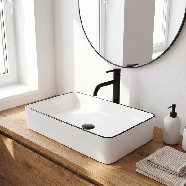 Lavoar pentru blat Rea Denis Black Edge
