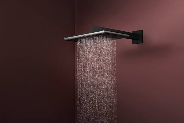 Hansgrohe Raindance Alive Q cap de duș 34.3x21.4 cm dreptunghiular negru 24530670