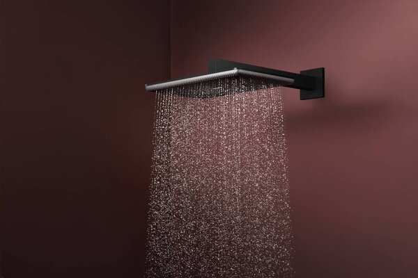 Hansgrohe Raindance Alive Q cap de duș 34.3x21.4 cm dreptunghiular negru 24530670