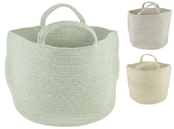 Cos de depozitare cu manere COTTON HAVEN 35x35 cm - mai multe culori Culoare: Verde deschis