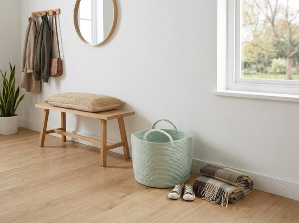 Cos de depozitare cu manere COTTON HAVEN 35x35 cm - mai multe culori Culoare: Verde deschis