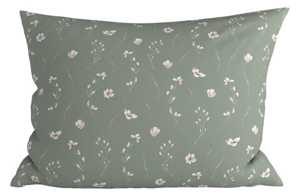 Husa perna din microfibra SNUVIA 70x90 cm, verde salvie