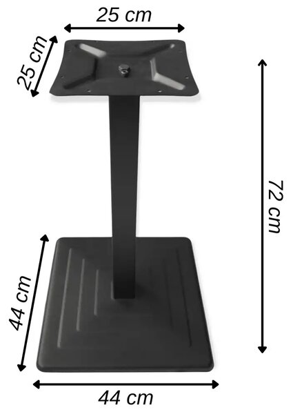 Masa din MDF, patrat texturata, Homs, negru marmorat, 80 x 80 x 75 cm, A0111