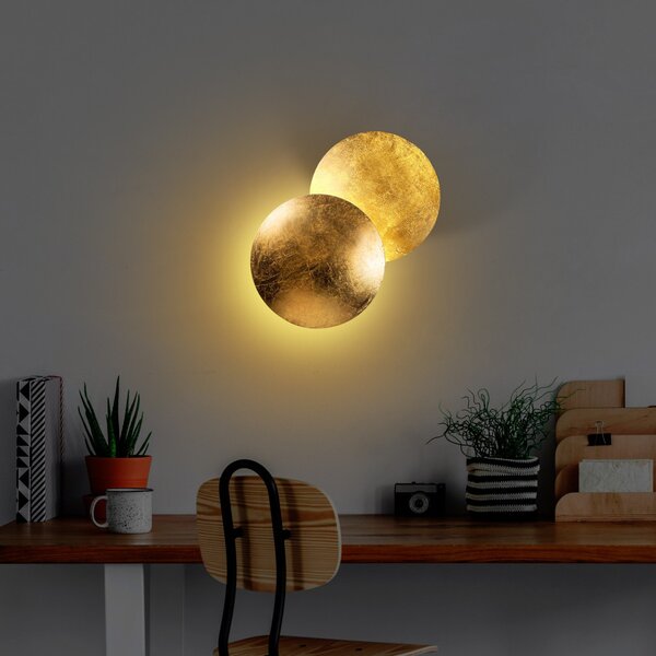 Lampă de perete Moon, aurie