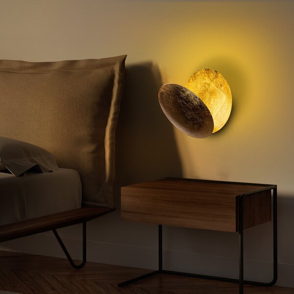 Lampă de perete Moon, aurie