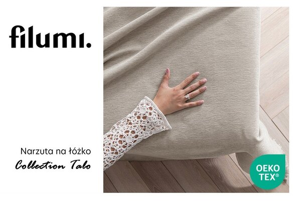 Cuvertură bej din janilie 220x240 cm Talo – Filumi