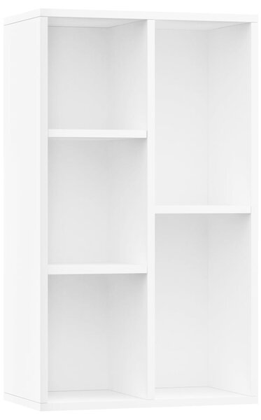 Bibliotecă/Dulap, alb, 50x25x80 cm, lemn prelucrat