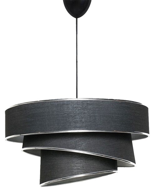 Lampă suspendată Couper, negru-argintiu
