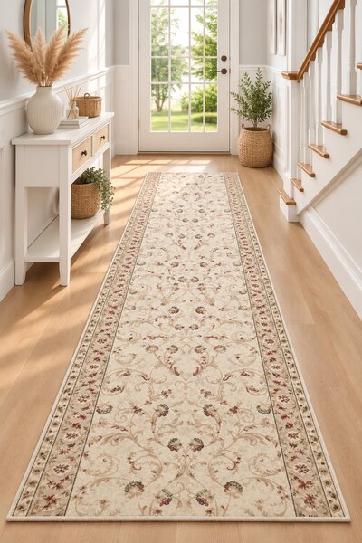 Traversa Covor, Lotos 523, Bej, Latime 100 cm, Diverse Lungimi, 1800 gr mp