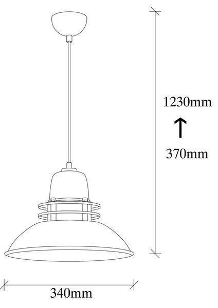 Lampă suspendată Berceste, neagră și aurie