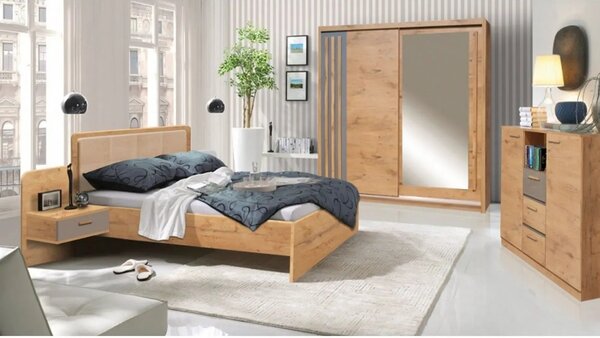 Dulap EFFECT, stejar lancelot, PAL melaminat, cu 2 usi, 175x59x215 cm