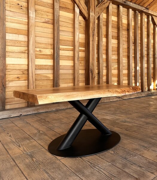 Măsuță de cafea Stejar Masiv Live Edge – 112x60x5 cm