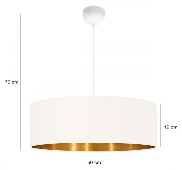 Lampă suspendată Opviq, crem-auriu