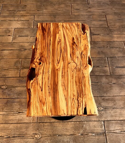 Măsuță cafea stejar cu inserții de rășină - 90x50x3 cm