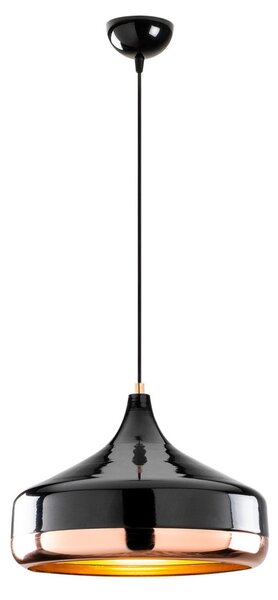 Lampă suspendată Yildo, negru-cupru