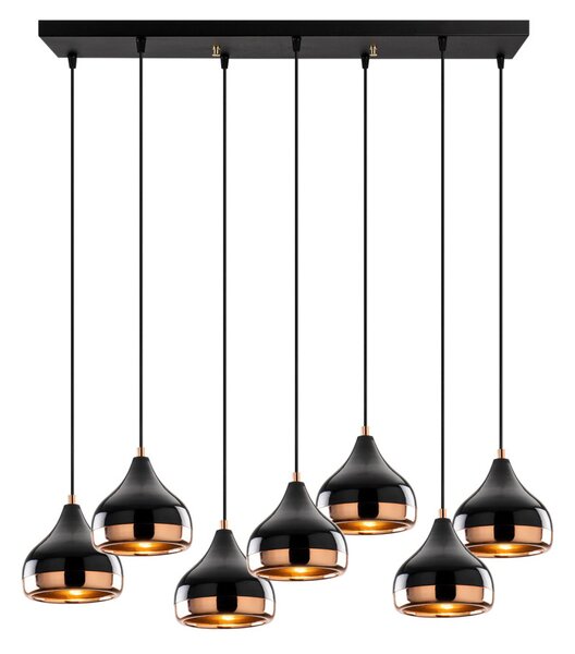 Lampă suspendată Opviq x7, neagră
