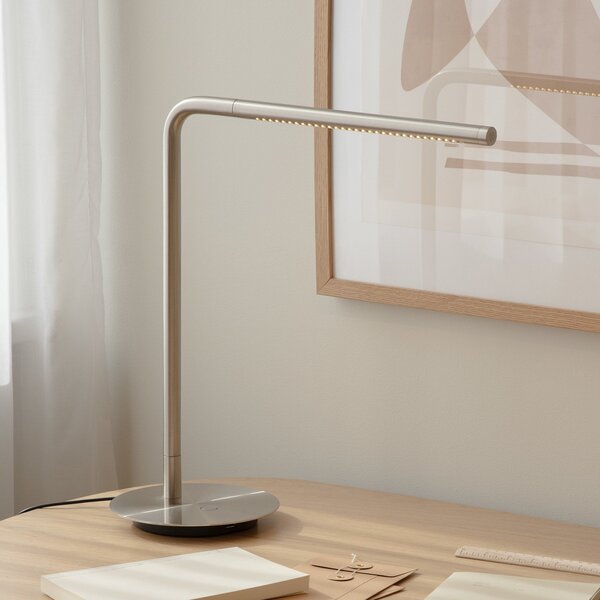 UMAGE LED lampă de masă Omni, oțel, înălțime 46 cm, metal rotativ, reglabil, Metalic, Camera de zi / sufragerie, Metal, Design