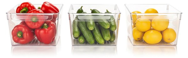 Cutii pentru depozitarea alimentelor pentru frigider, 3 buc