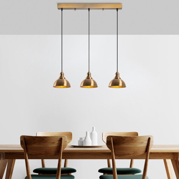 Lampa suspendata Varzan x3, vintage