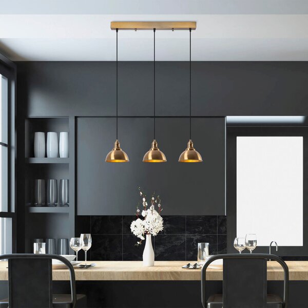 Lampa suspendata Varzan x3, vintage