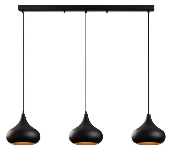 Lampă suspendată Muba x3, neagră
