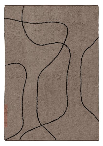 Covor maro lavabil din bumbac 140x200 cm Shadow – Mette Ditmer Denmark