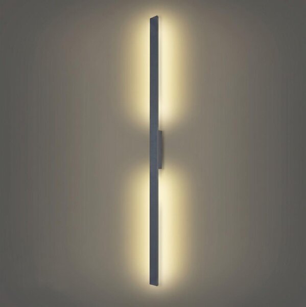 Brilagi LUNA - Aplică LED de exterior pentru perete, 30W, 230V, 4000K, IP65, 150 cm, antracit, CRI 90