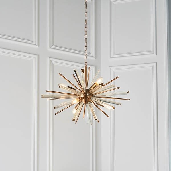 Endon 81936 - Candelabru suspendat cu lanț 6xE14/40W/230V, auriu