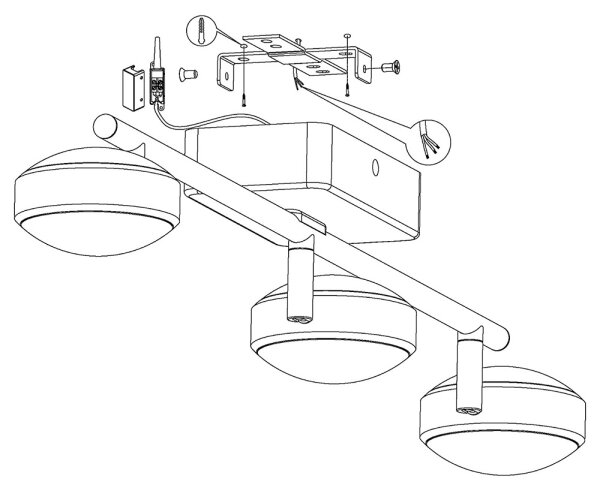 Eglo 97716 - Spot LED RGB CORROPOLI-C 3xLED/5W/230V