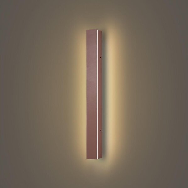 Brilagi - Aplică LED de exterior LINEAR, 12W, 230V, 3000K, IP65, 50 cm, maro, CRI 90