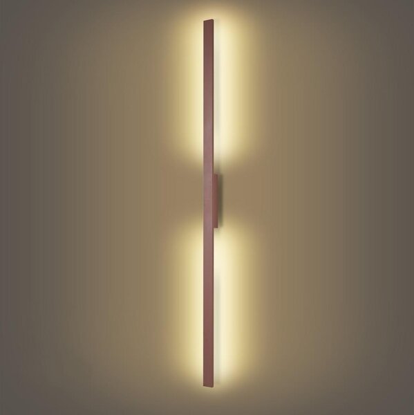 Brilagi - Aplica LED de exterior LUNA, 30 W, 230 V, 3000 K, IP65, 150 cm, maro, CRI 90