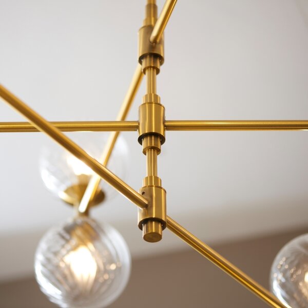 Endon 114041 - candelabru cu tijă, 12x G9, 3,2W, 230V, auriu