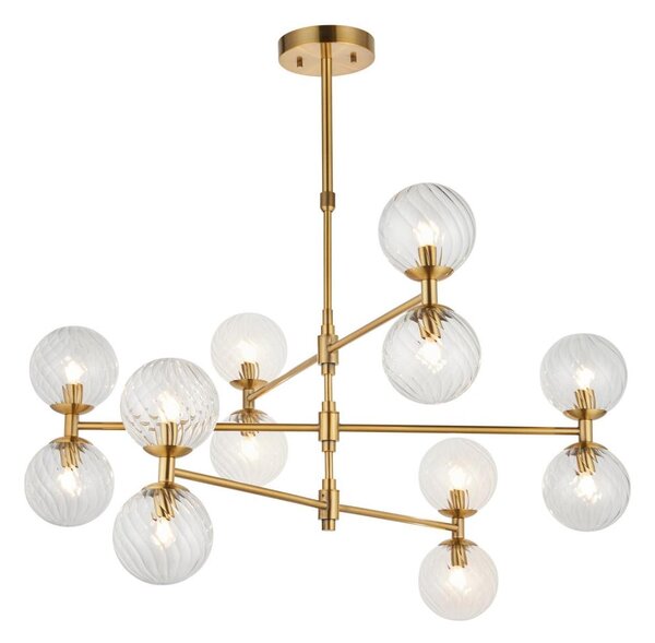 Endon 114041 - candelabru cu tijă, 12x G9, 3,2W, 230V, auriu