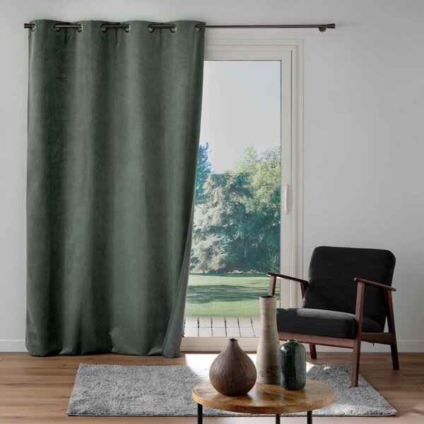 Draperie kaki din catifea 140x260 cm Olympe – douceur d'intérieur