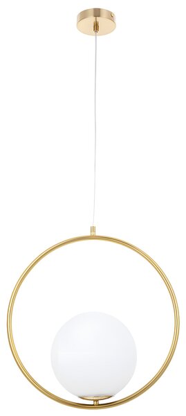 Lampă de tavan suspendata din sticlă aurie alba G109-1W Gold
