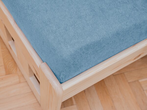 Cearsaf Frotir cu elastic 200 x 220 cm albastru