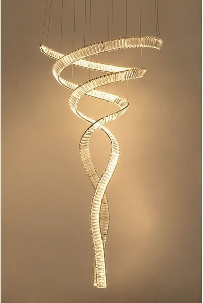 Lustra LED casa scarii design deosebit CHARMES 2B crom