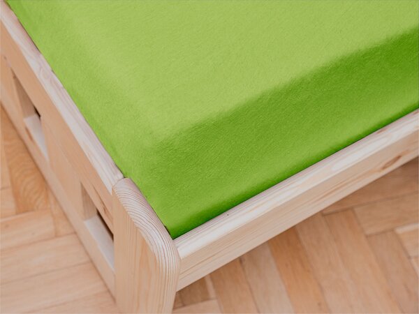 Cearsaf pentru patut, din material jersey, clasic, cu elastic verde 70x140-cm