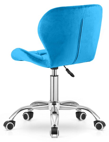 Scaun de birou AVOLA VELVET albastru regal