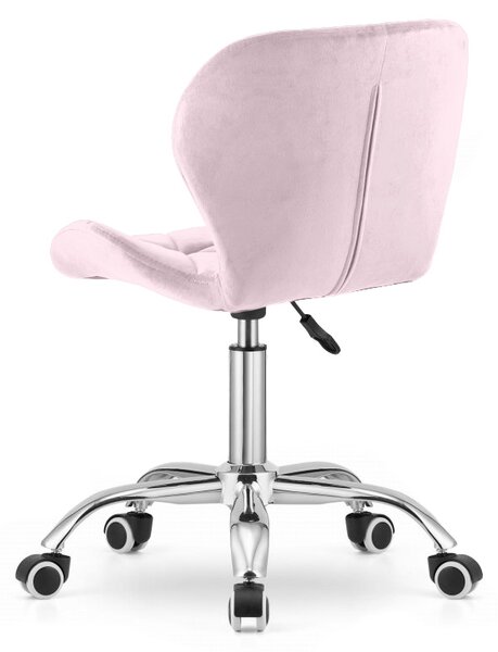 Scaun de birou AVOLA VELVET roz pudra