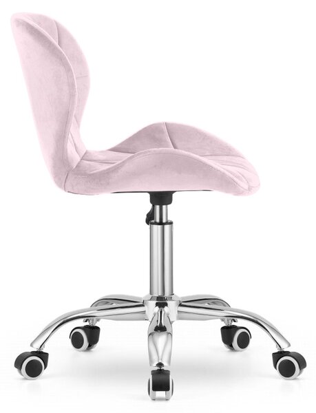 Scaun de birou AVOLA VELVET roz pudra