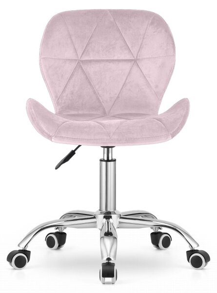 Scaun de birou AVOLA VELVET roz pudra