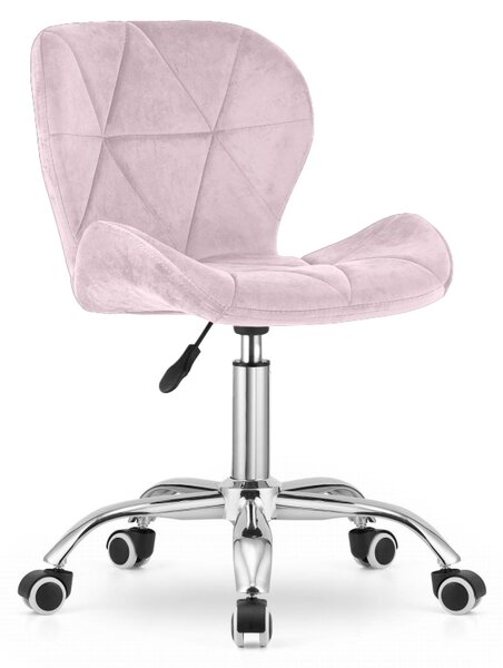 Scaun de birou AVOLA VELVET roz pudra