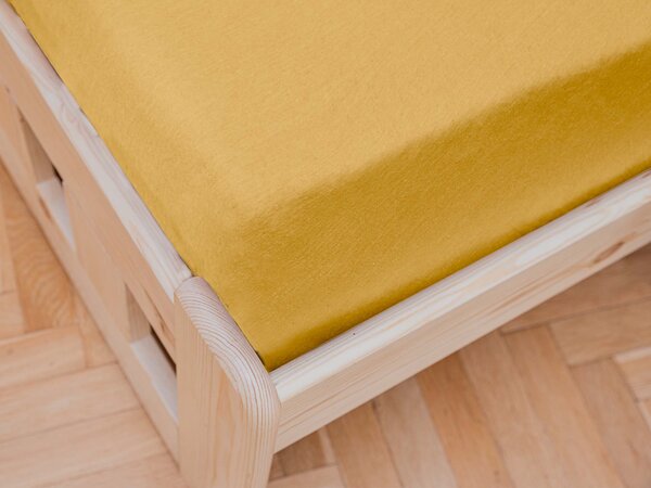 Cearsaf Jersey cu elastic galben corny 200 x 220 cm