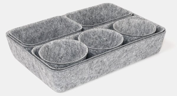 Sinsay - Organizator 8 pack - gri-închis