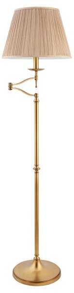 Endon 63621 - Lampadar STANFORD 1xE27/60W/230V alamă/bej