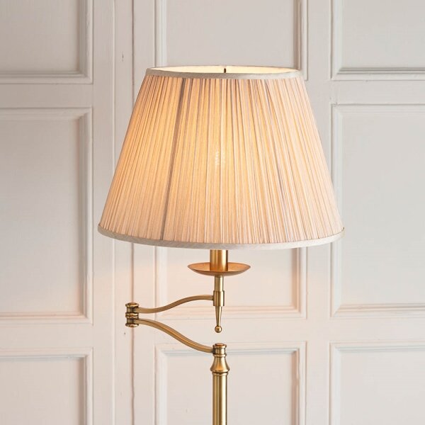Endon 63621 - Lampadar STANFORD 1xE27/60W/230V alamă/bej