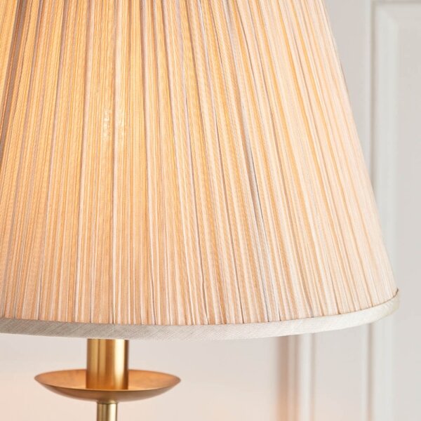 Endon 63621 - Lampadar STANFORD 1xE27/60W/230V alamă/bej