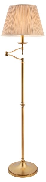Endon 63621 - Lampadar STANFORD 1xE27/60W/230V alamă/bej