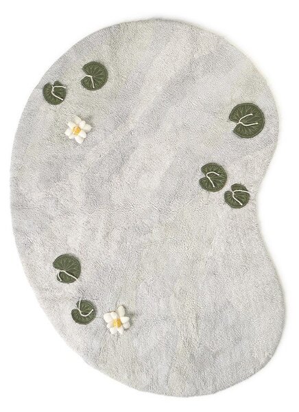 Covor de joacă pentru copii gri deschis din bumbac 130x170 cm Swan Lake – Lorena Canals